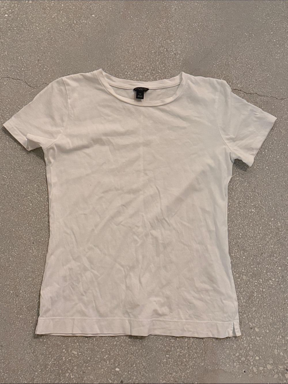 Ann Taylor Petite White Crewneck Tee Size XSP